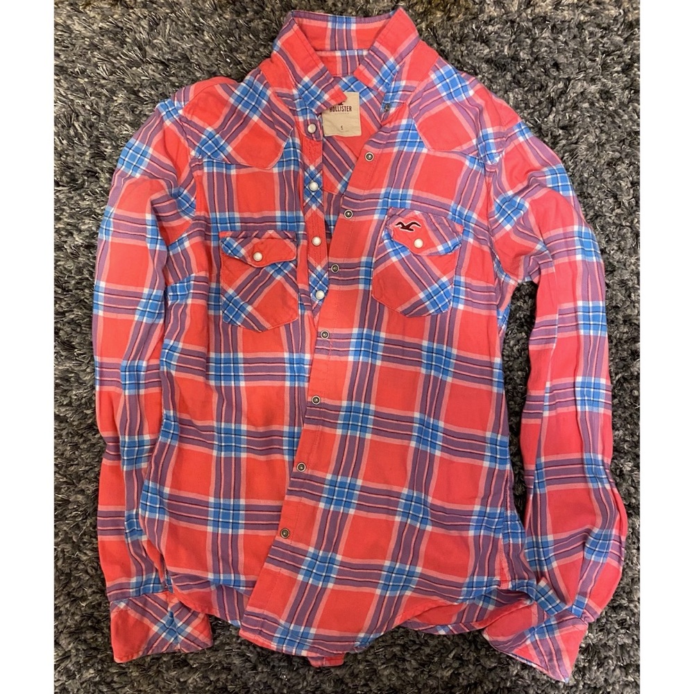 Pink Hollister Flannel